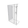 Sanitec / Kolo Shower baths / FDSF12R FSKX80 XBP0780 - (1200x800x2000)